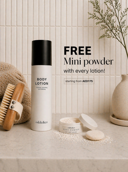BUY 1 Body Lotion Get 1 FREE mini Body Powder